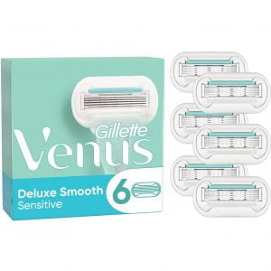 Gillette Venus Deluxe Smooth Sensitive Razor Blades 6 st