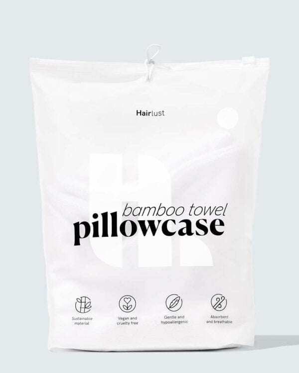 Bamboo Towel Pillowcase, White – 2 stk / 50x60 cm (Standard i Sverige)